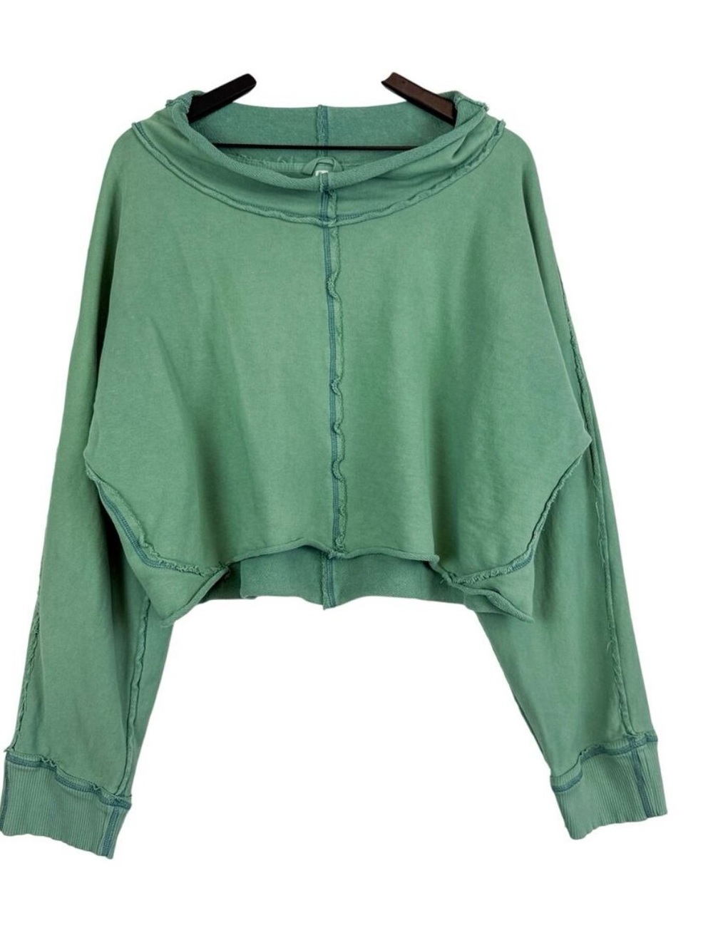 Free People Movement Cool Factor Crop Sweater Green - L